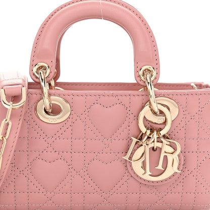 Christian Dior Lambskin Cannage Dioramour Micro Lady D-Joy Rose De Vents 7 of 9