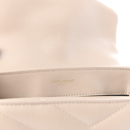 Saint Laurent Calfskin Y Quilted Monogram Toy Loulou Crossbody Bag Dark Beige 5 of 11