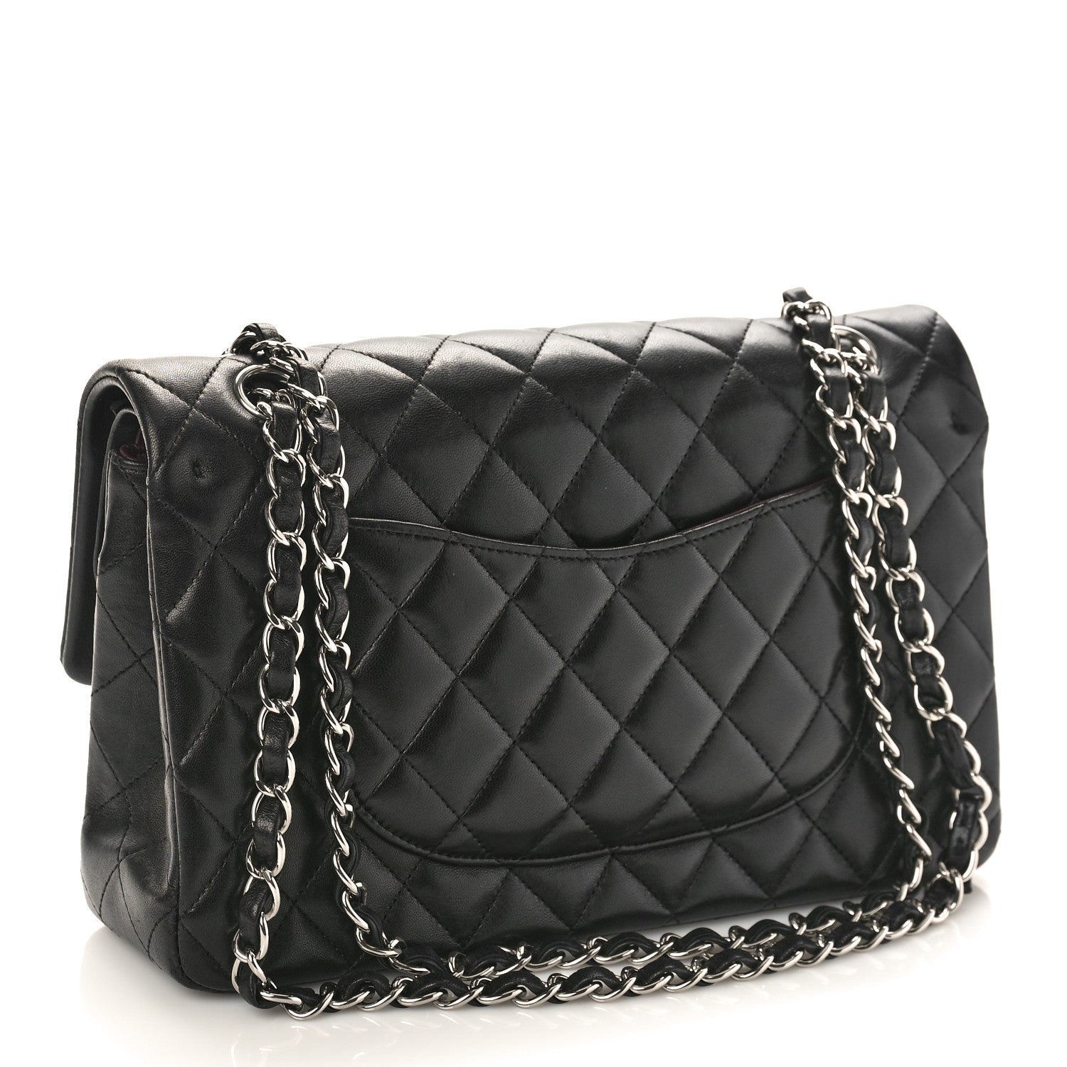 Chanel Lambskin Quilted Medium Double Flap Black 2 of 10