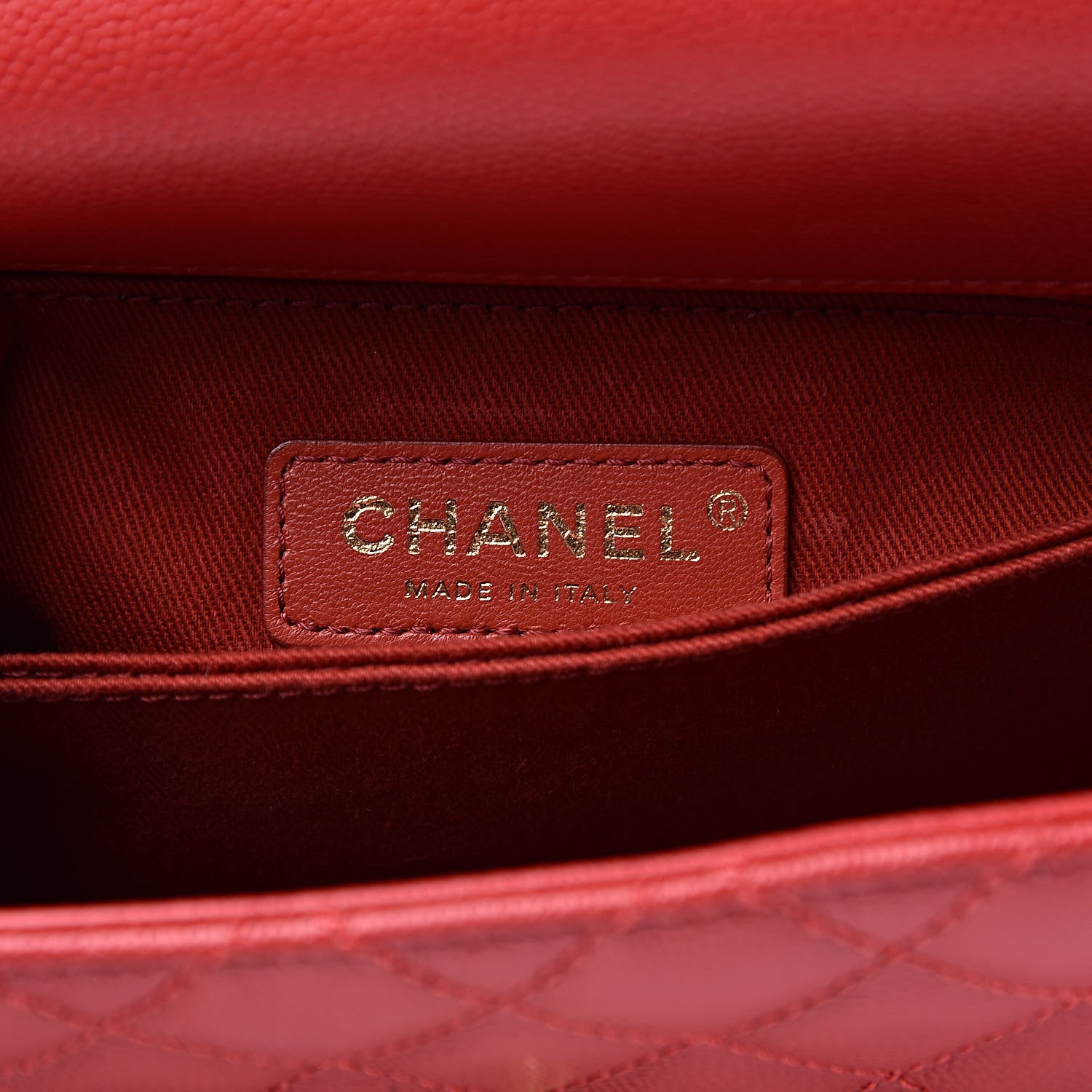 Chanel Caviar Quilted Mini Coco Handle Flap Dark Red 8 of 12