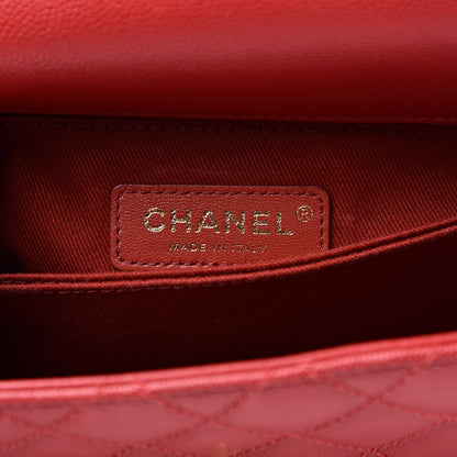 Chanel Caviar Quilted Mini Coco Handle Flap Dark Red 8 of 12