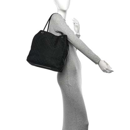 Gucci Canvas Monogram Gifford Shopping Tote Black 2 of 17