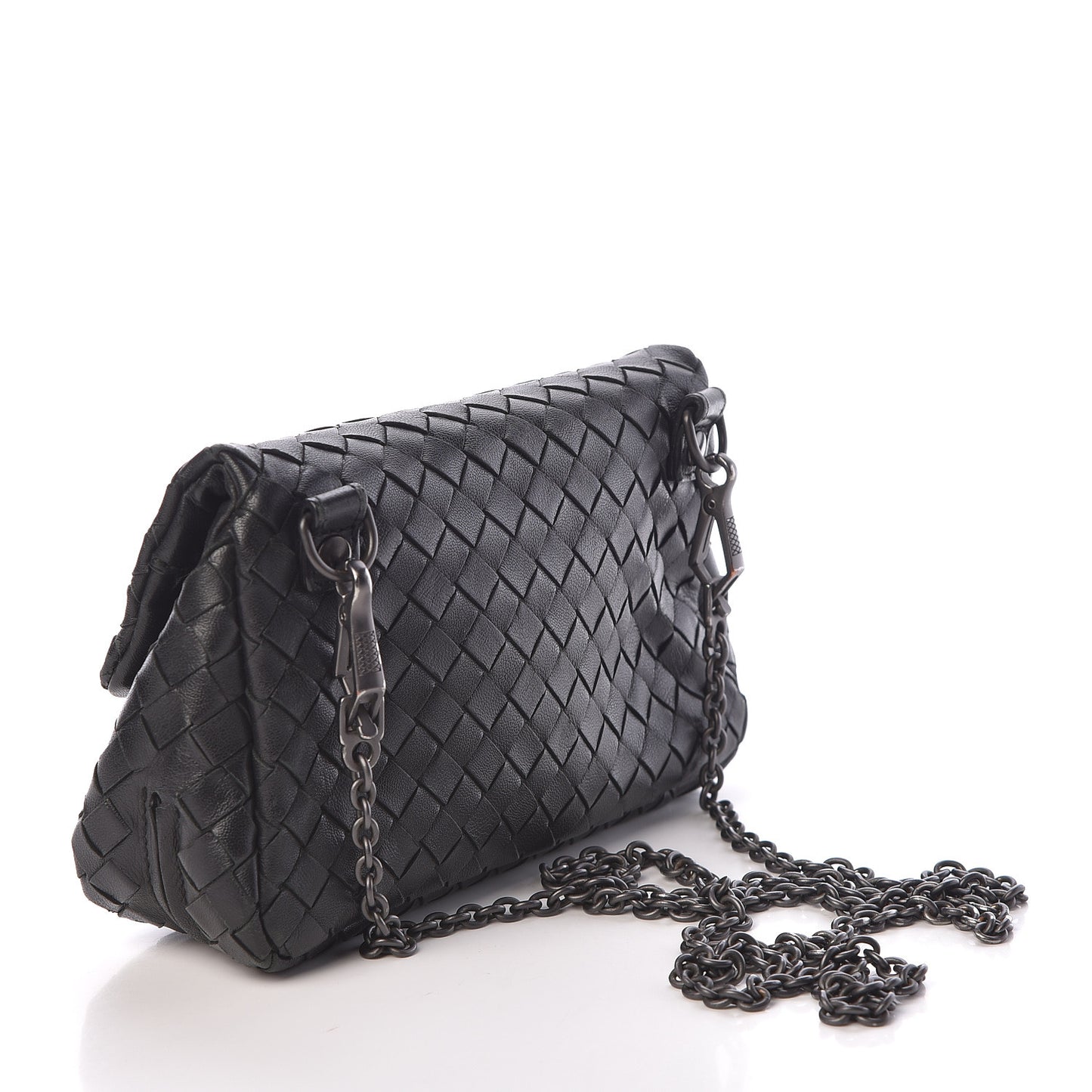 Nappa Intrecciato Mini Messenger Bag Black