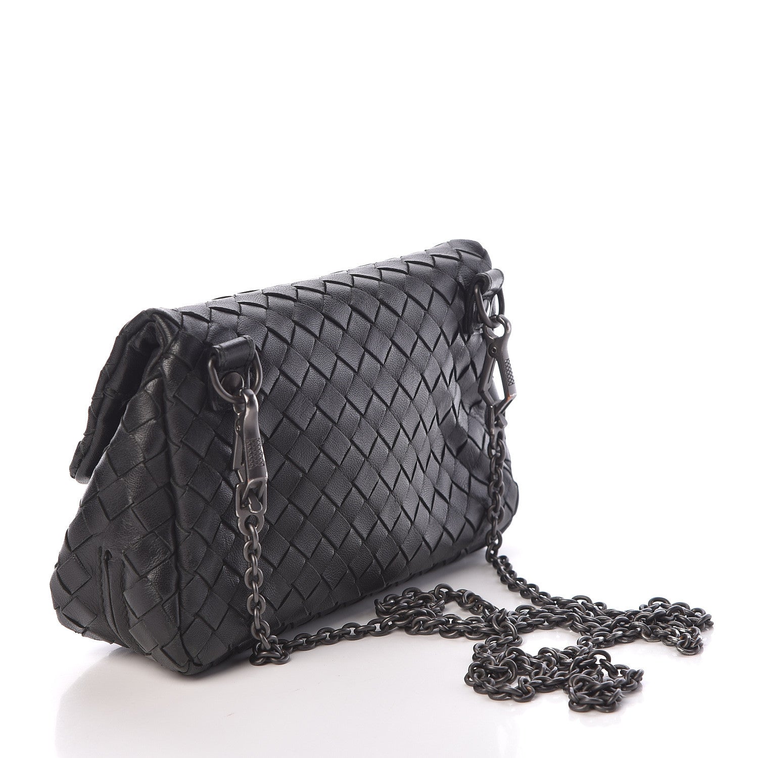 Bottega Veneta Nappa Intrecciato Mini Messenger Bag Black 3 of 9