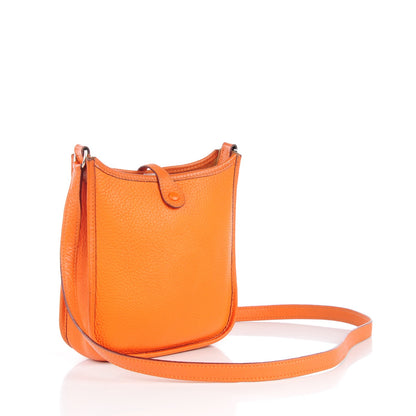 Hermes Taurillon Clemence Evelyne TPM Orange 8 of 14