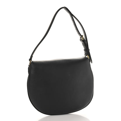 Fendi Vitello Grace Suede Small Croissant Hobo Black 3 of 8