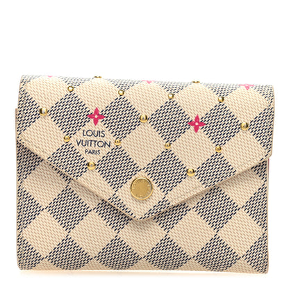 Louis Vuitton Damier Azur Studded Victorine Wallet 1 of 6