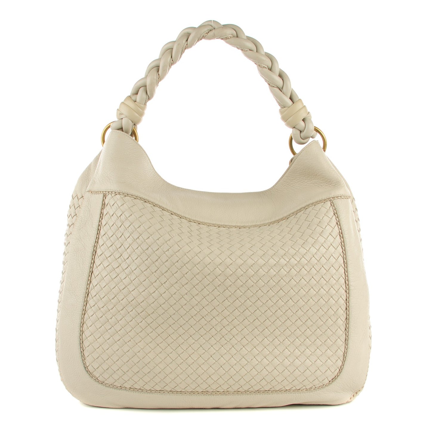 Cervo Intrecciato Shoulder Bag Pergamena