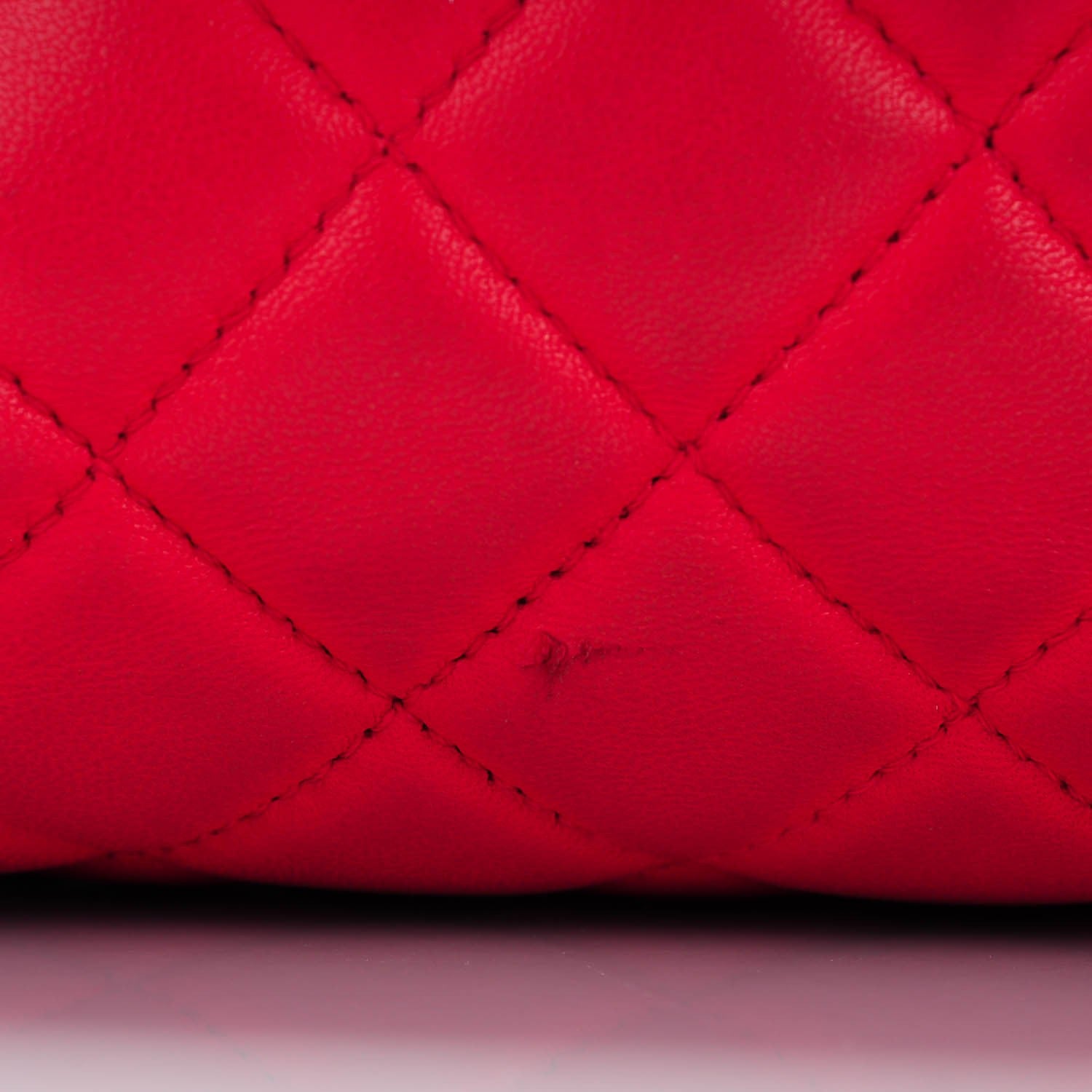 Chanel Lambskin Quilted Medium Just Mademoiselle Red 7 of 9