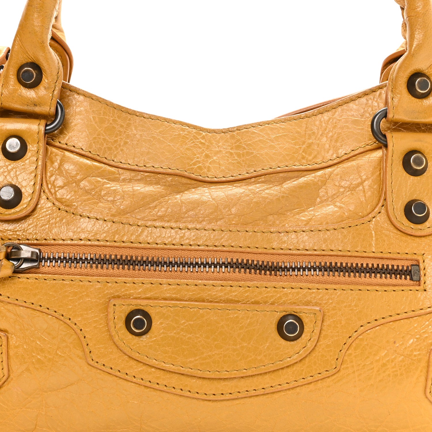 Balenciaga Agneau Classic Hardware First Jaune Moutarde 9 of 11