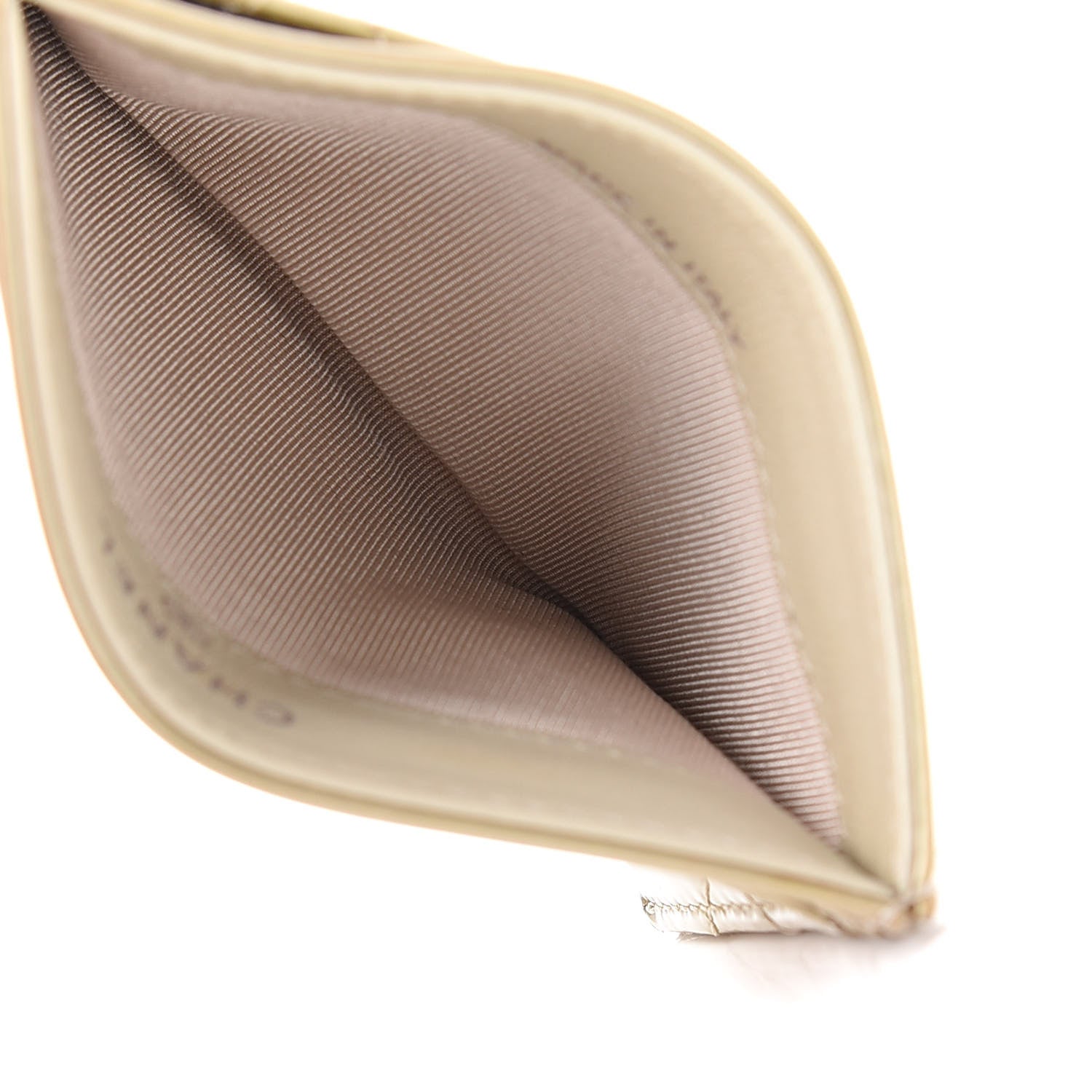 Chanel Patent Quilted Card Holder Gold 5 of 9
