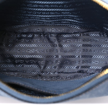 Prada Nubuck Small Arque Shoulder Bag Aviation Blue 5 of 9