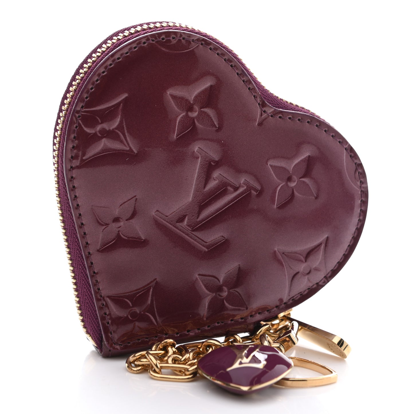 Vernis Coeur Heart Coin Purse Amarante