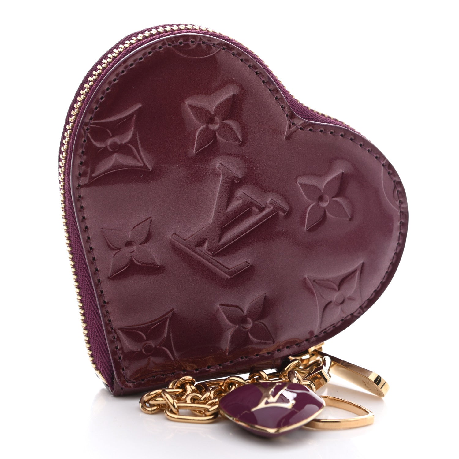 Louis Vuitton Vernis Coeur Heart Coin Purse Amarante 3 of 8