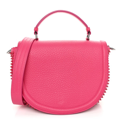 Christian Louboutin Calfskin Spikes Panettone Messenger Hot Pink 1 of 13
