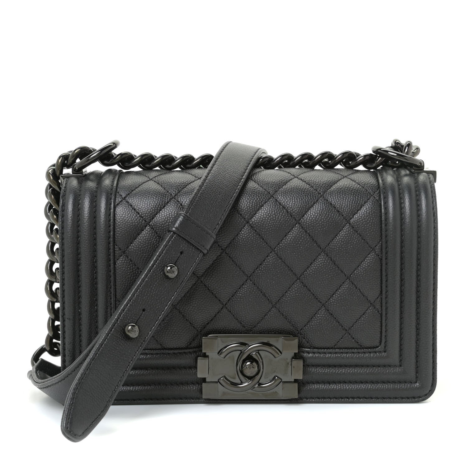 Chanel Caviar Quilted Small Boy Flap So Black 1 of 10