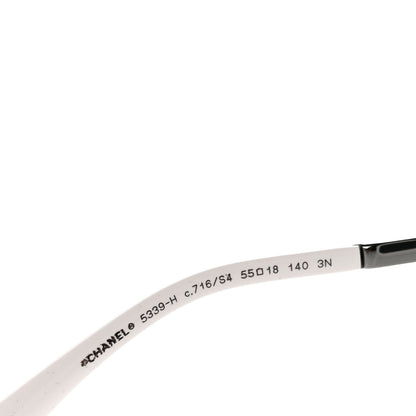 Chanel Acetate Butterfly Winter Pearl Sunglasses 5339-H White 4 of 7
