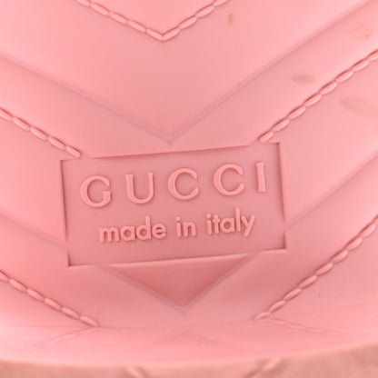 Gucci Rubber Gucci Logo Womens Platform 20/60mm Slide Sandals 36 Wild Rose 5 of 8