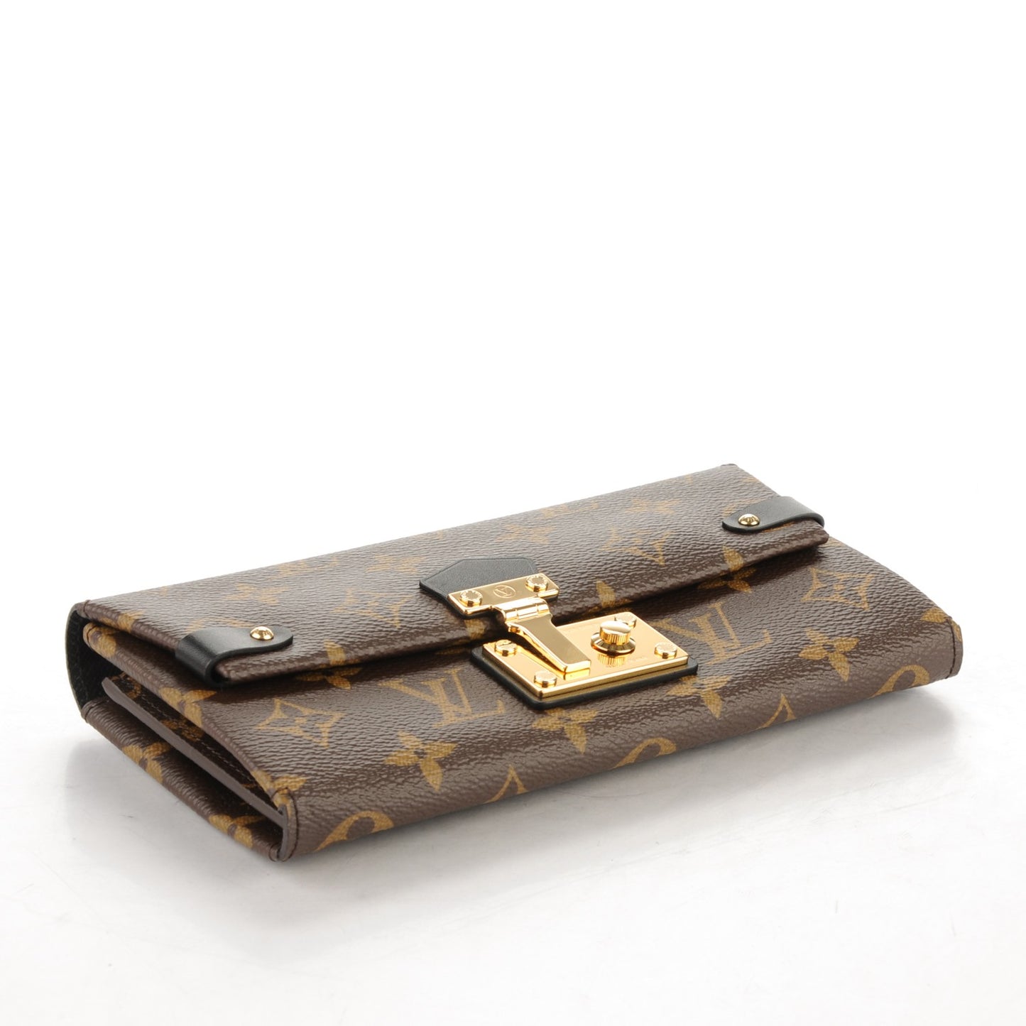Monogram Triangle Wallet Black