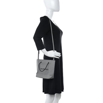 Balenciaga Calfskin Logo XXS Shopping Tote Gris Fossile 2 of 10