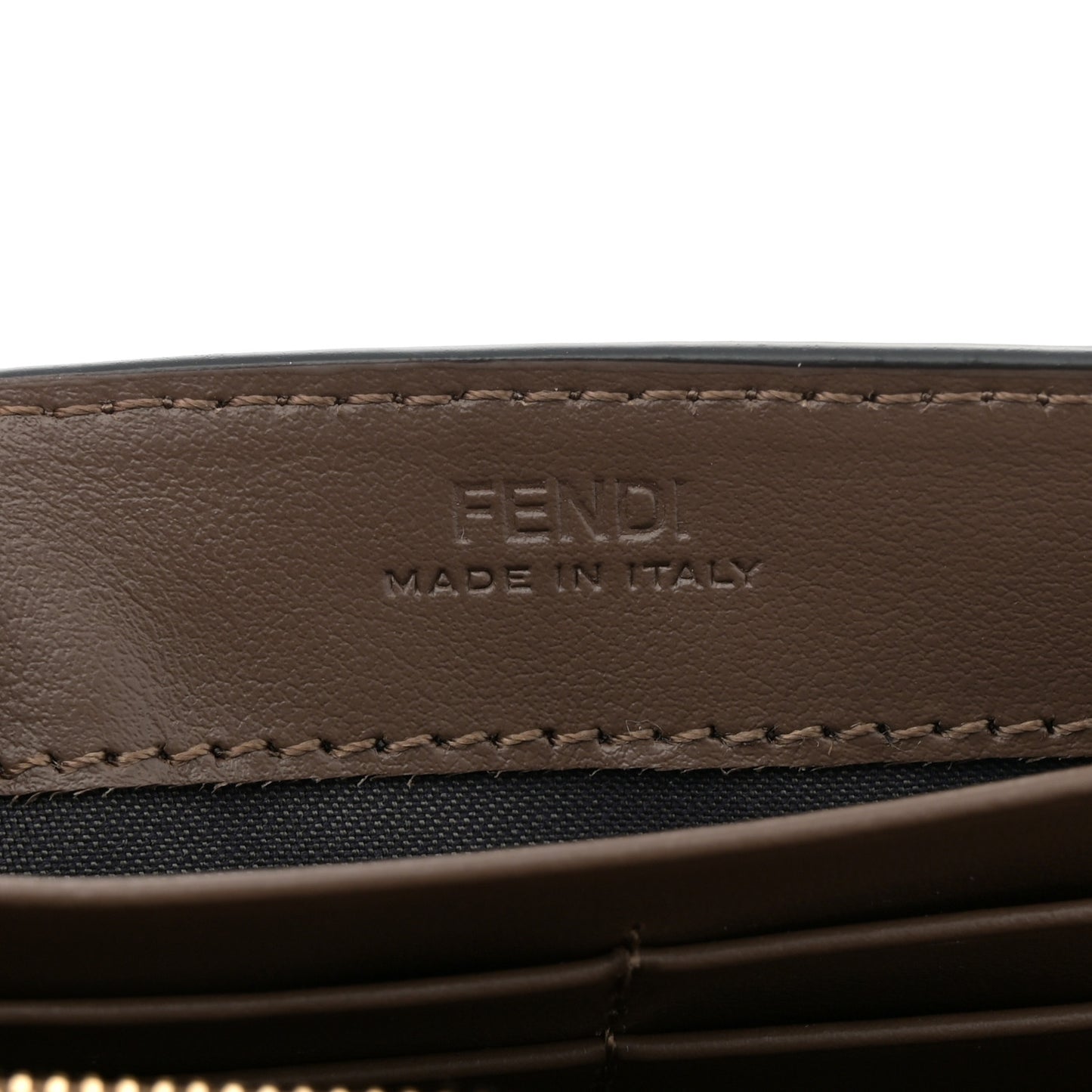 Vitello Soft F is Fendi Bi-Color FF 1974 Embossed Continental Envelope Wallet On Chain Maya Black