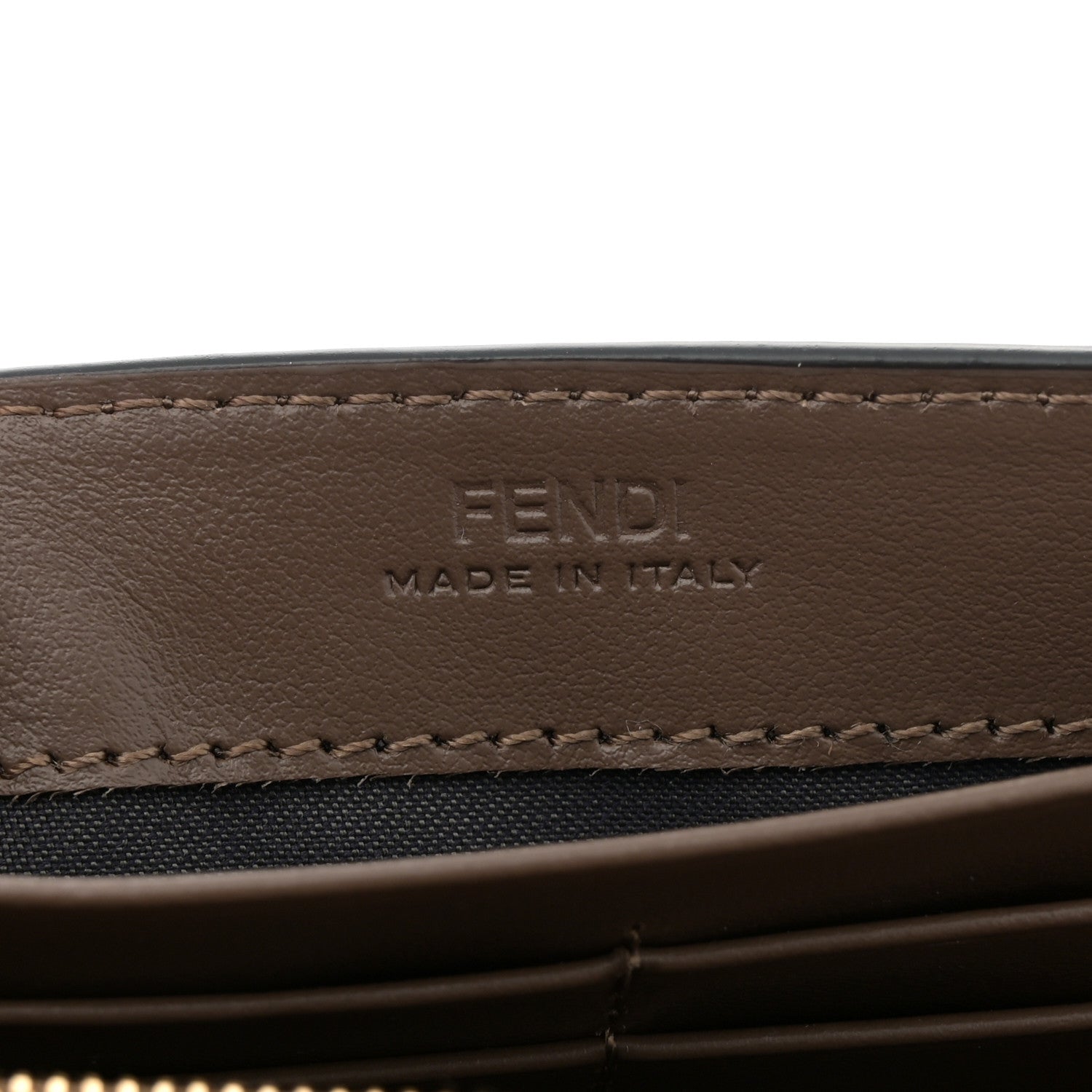 Fendi Vitello Soft F is Fendi Bi-Color FF 1974 Embossed Continental Envelope Wallet On Chain Maya Black 6 of 10