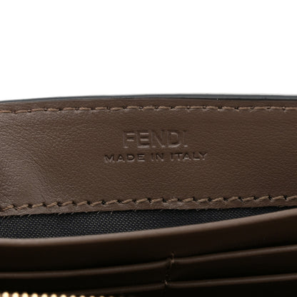 Fendi Vitello Soft F is Fendi Bi-Color FF 1974 Embossed Continental Envelope Wallet On Chain Maya Black 6 of 10