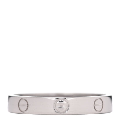 Cartier 18K White Gold 3.5mm LOVE Wedding Band Ring 60 9 1 of 4