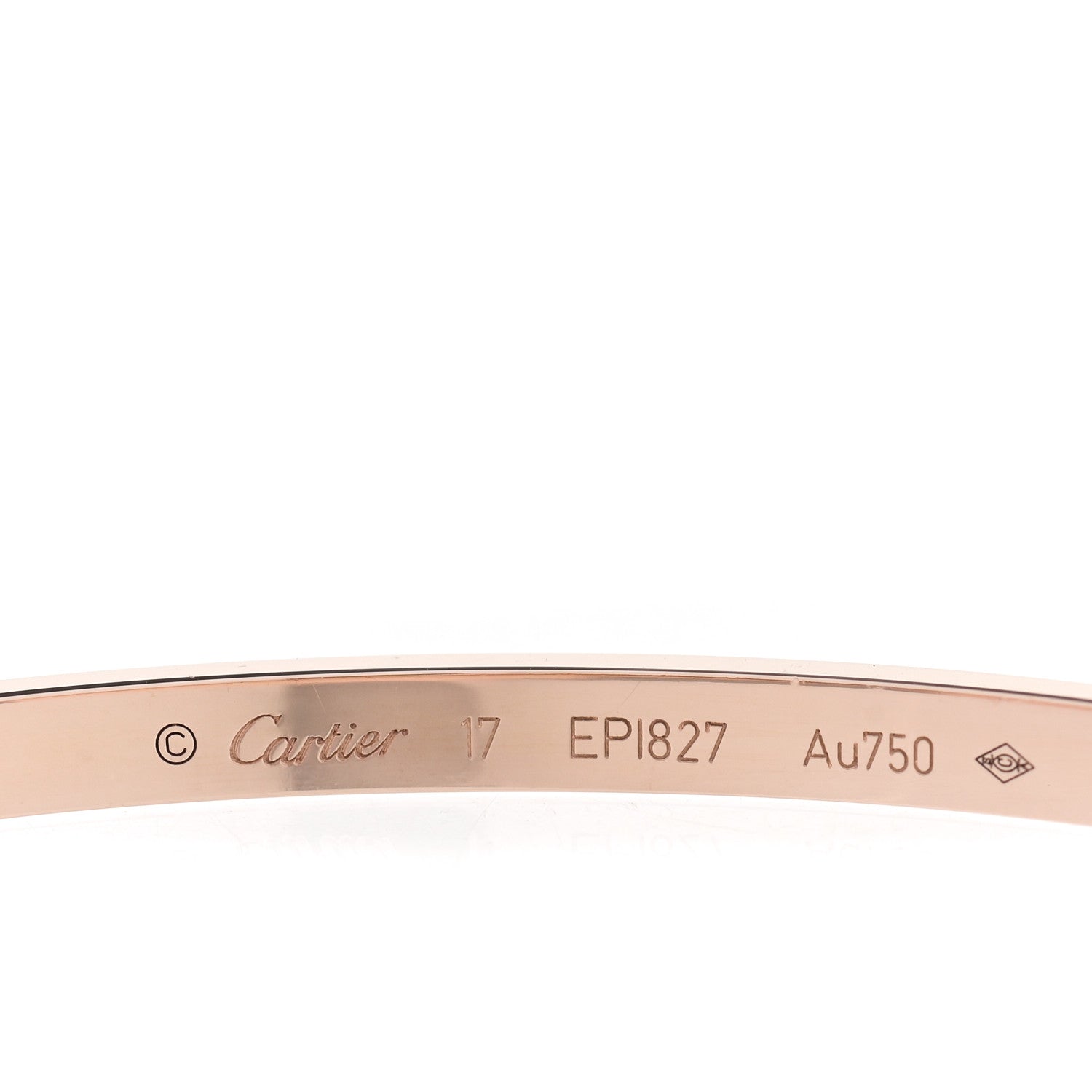 Cartier 18K Pink Gold Diamond Small LOVE Paved Bracelet 17 3 of 3