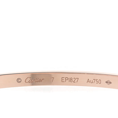 Cartier 18K Pink Gold Diamond Small LOVE Paved Bracelet 17 3 of 3