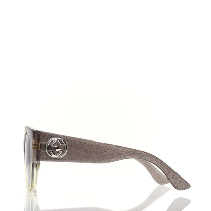 Gucci Acetate Glitter Square Optyl Sunglasses GG3836/F/S Black Silver 3 of 8