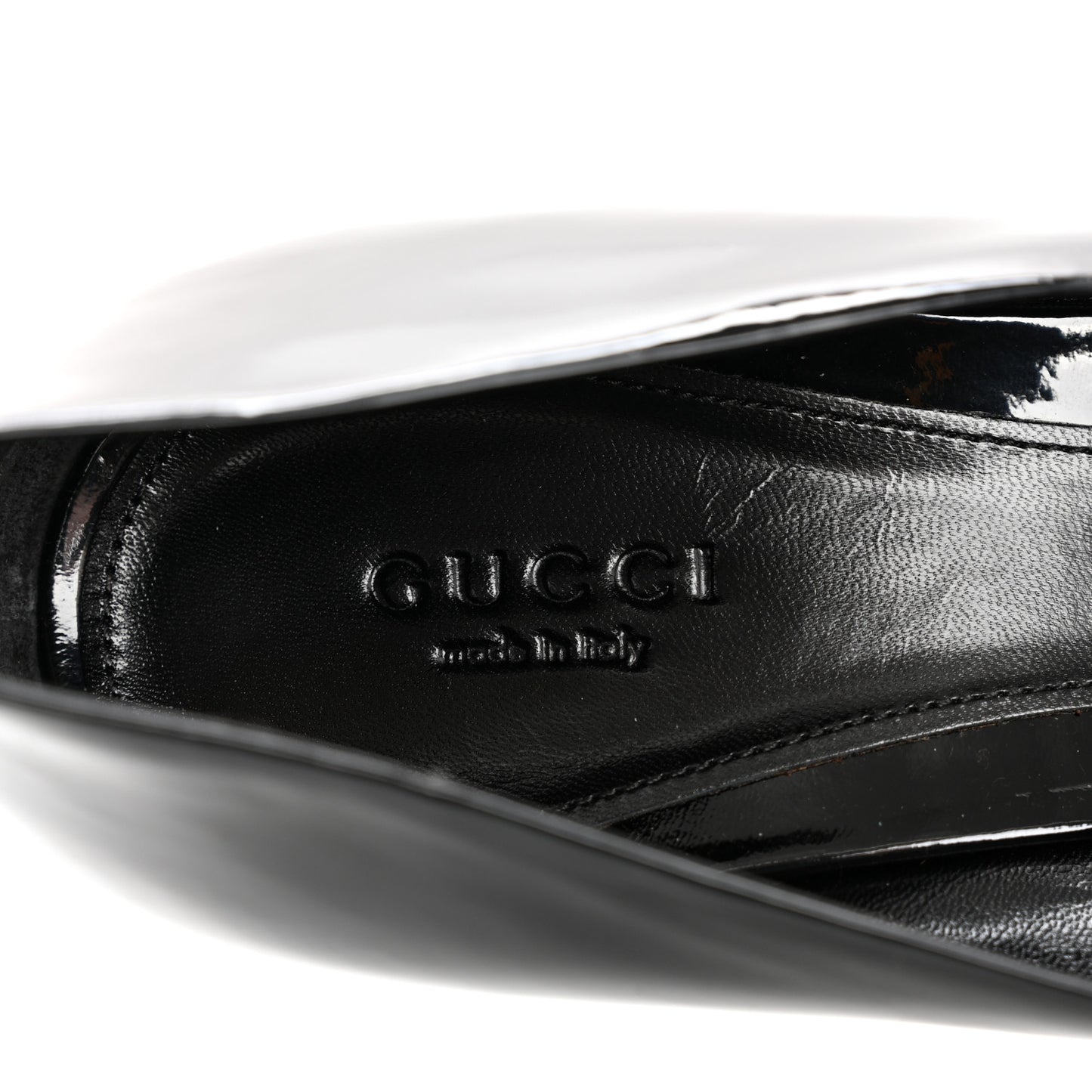 Patent Calfskin Horsebit Pumps 39 Black