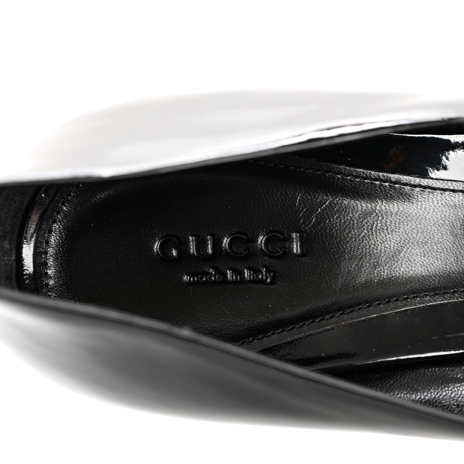 Gucci Patent Calfskin Horsebit Pumps 39 Black 8 of 12
