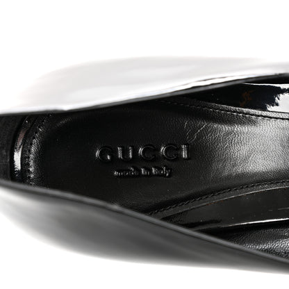 Gucci Patent Calfskin Horsebit Pumps 39 Black 8 of 12