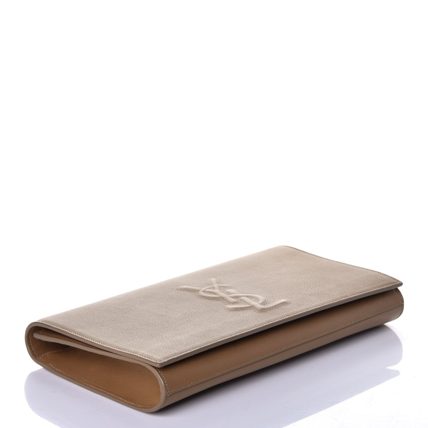 Calfskin Monogram Large Belle De Jour Clutch Beige