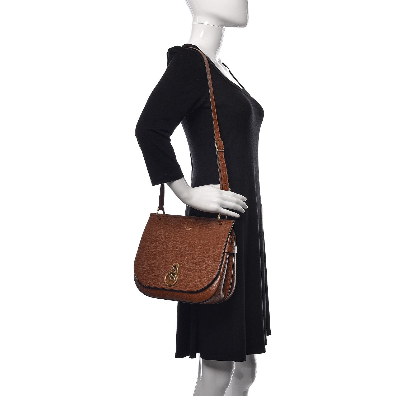 Mulberry Small Classic Grain Calfskin Amberley Satchel Oak 2 of 18