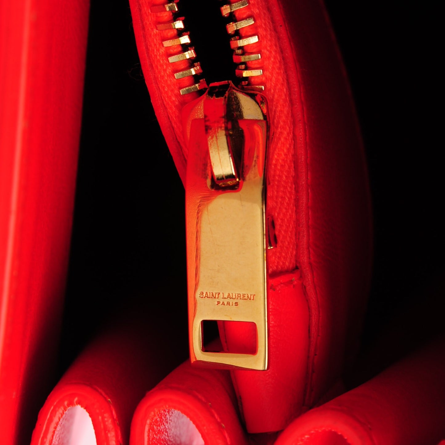 Calfskin Small Sac De Jour Neon Orange