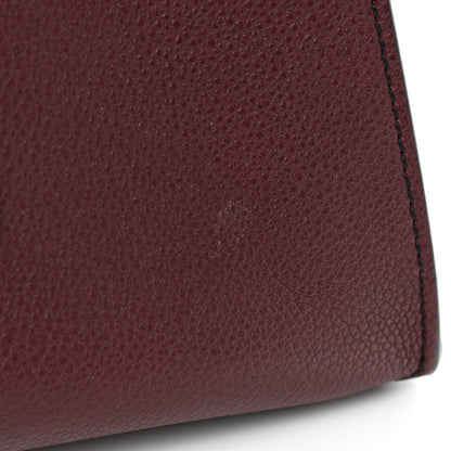Celine Drummed Calfskin Medium Edge Shoulder Bag Wine 7 of 14