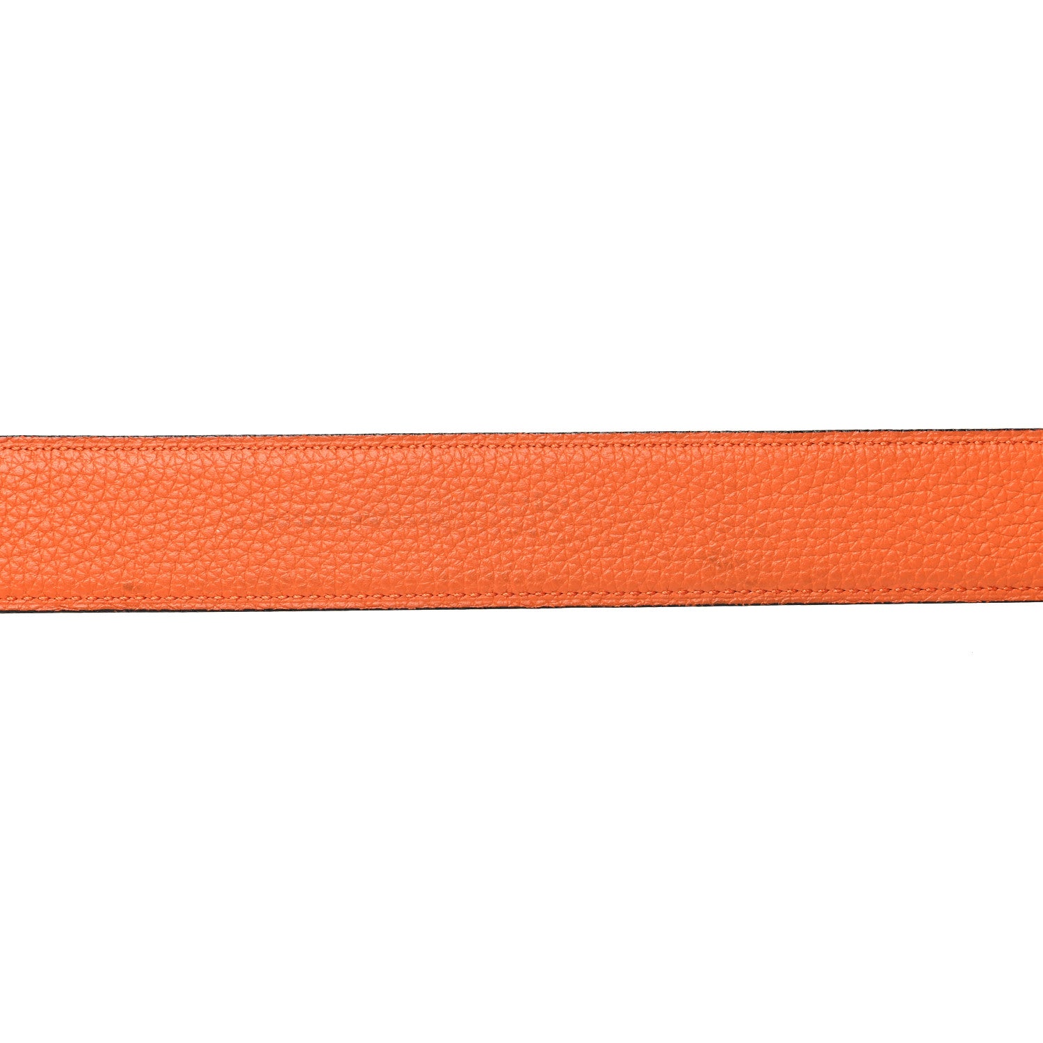 Hermes Box Togo 32mm H Belt 80 32 Black Orange 6 of 7