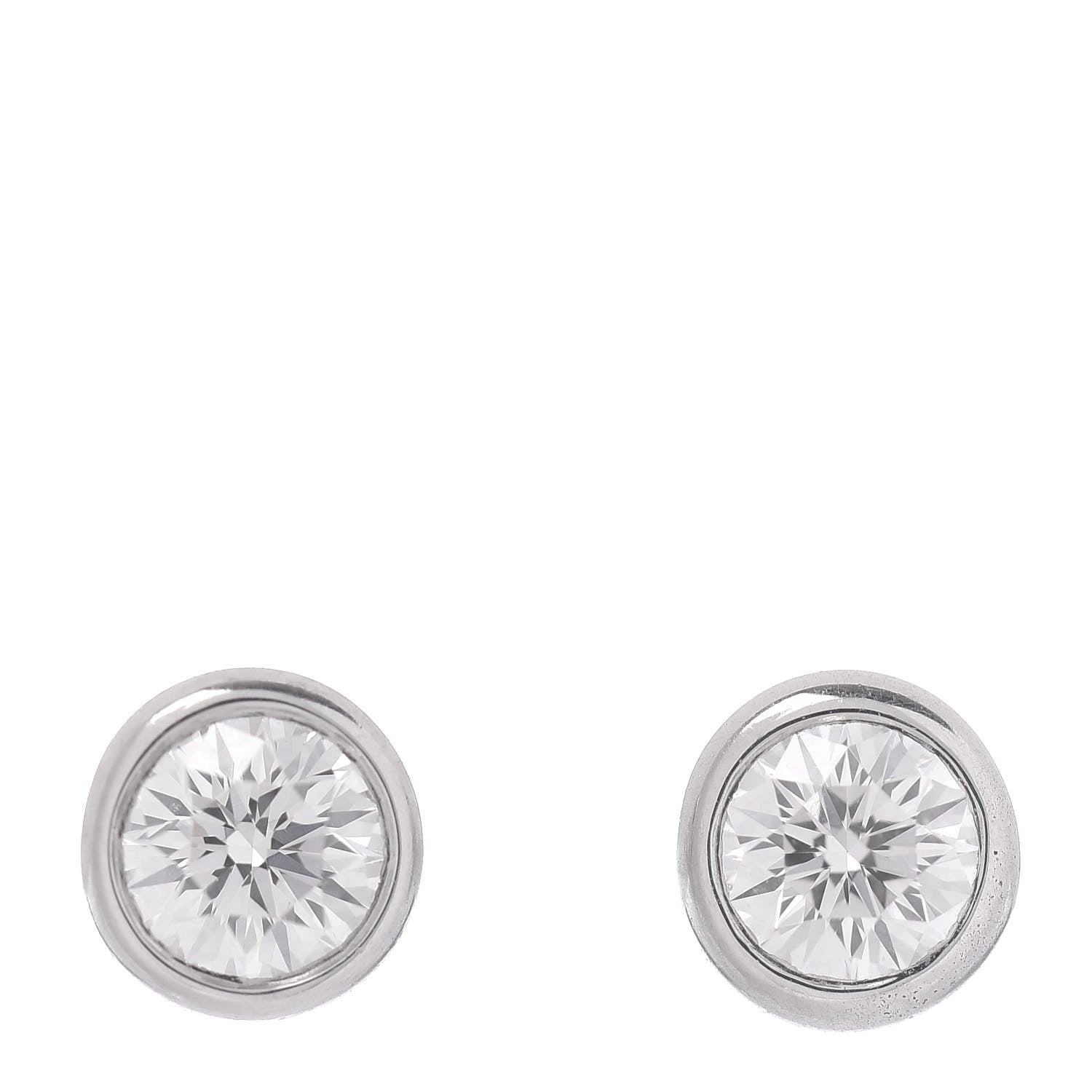 Tiffany Platinum Diamond .50ctw Elsa Peretti Diamonds By The Yard Earrings 1 of 6