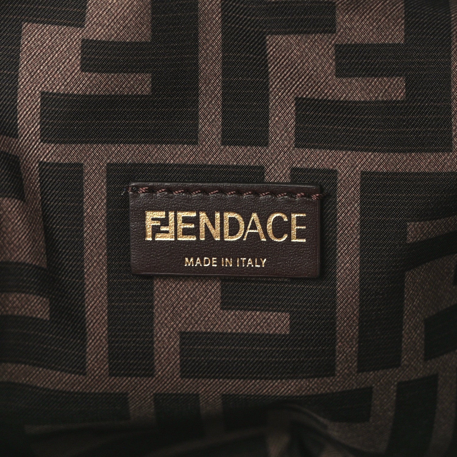 Fendi X VERSACE Nylon Fendace FF Baroque Print Small Trapezoid Beauty Pouch Gold 6 of 7