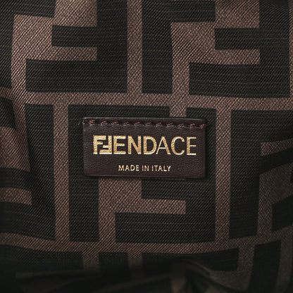 Fendi X VERSACE Nylon Fendace FF Baroque Print Small Trapezoid Beauty Pouch Gold 6 of 7