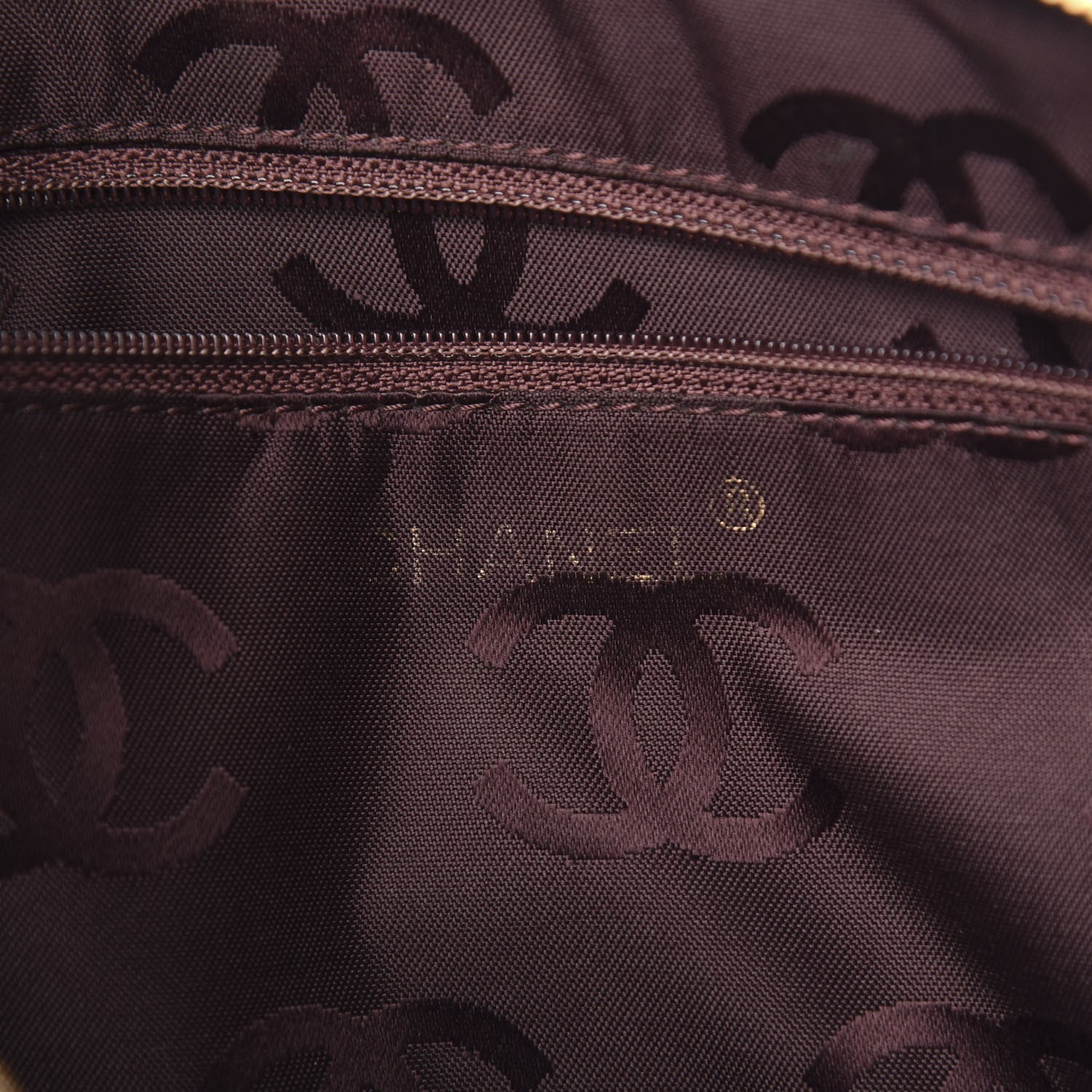 Chanel Lambskin Chevron Quilted Camera Case Brown 6 of 16