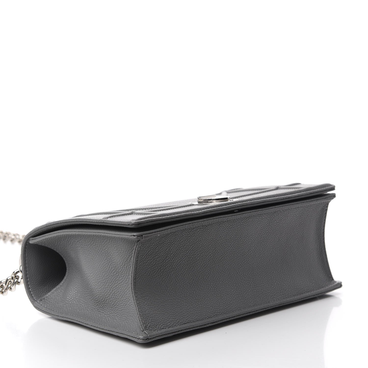 Christian Dior Grained Calfskin Medium Diorama Flap Bag Gris 4 of 11