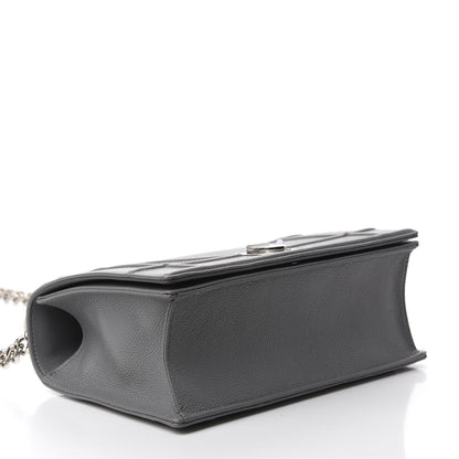 Christian Dior Grained Calfskin Medium Diorama Flap Bag Gris 4 of 11
