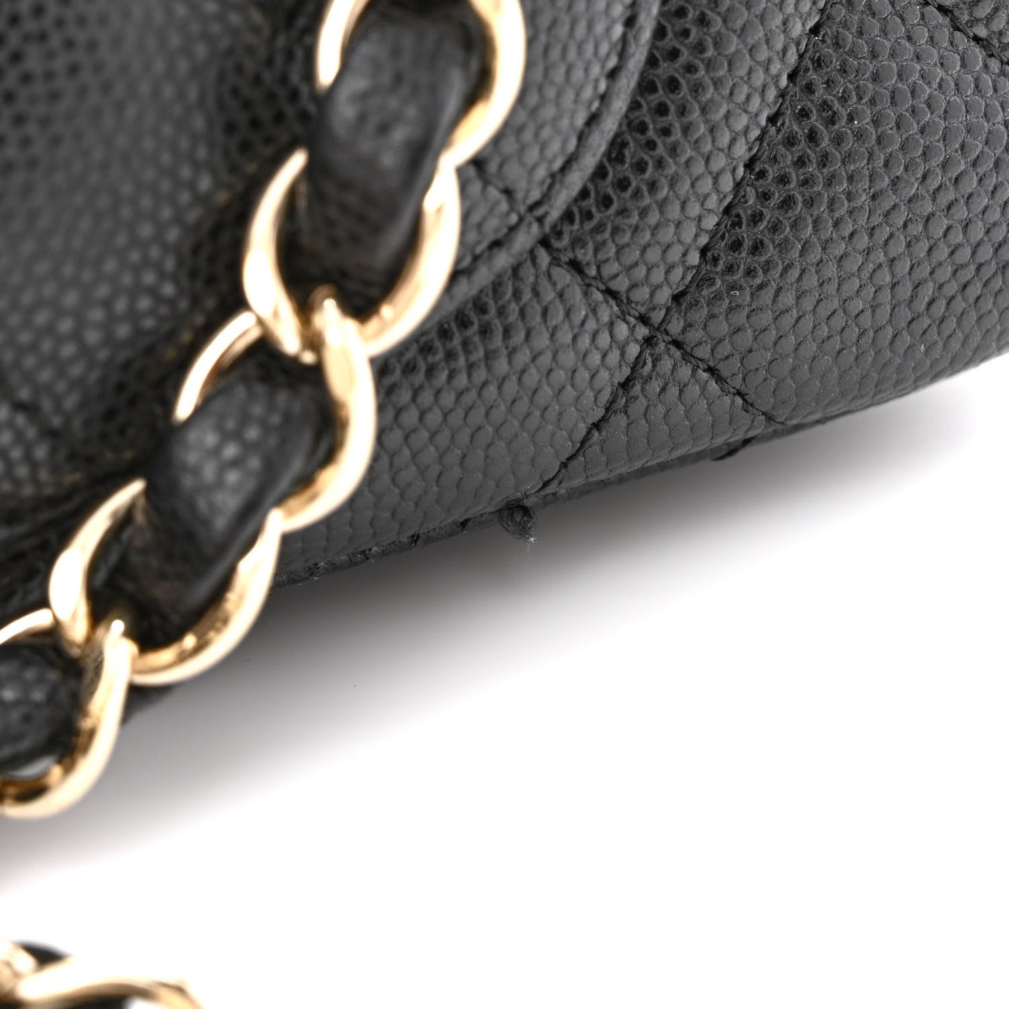 Caviar Quilted Mini Rectangular Flap Black