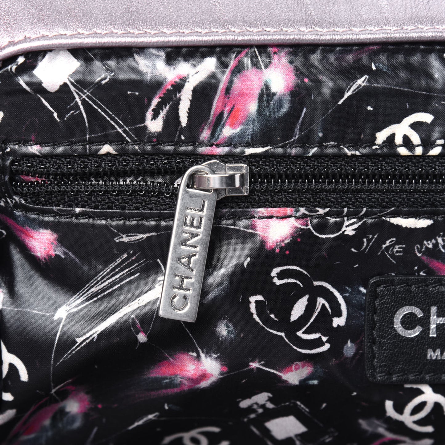 Iridescent Calfskin Quilted Ground Control Backpack Pink