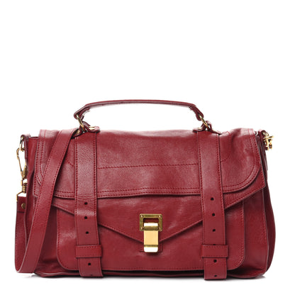 Proenza Schouler Lambskin Medium PS1 Satchel True Red 1 of 10