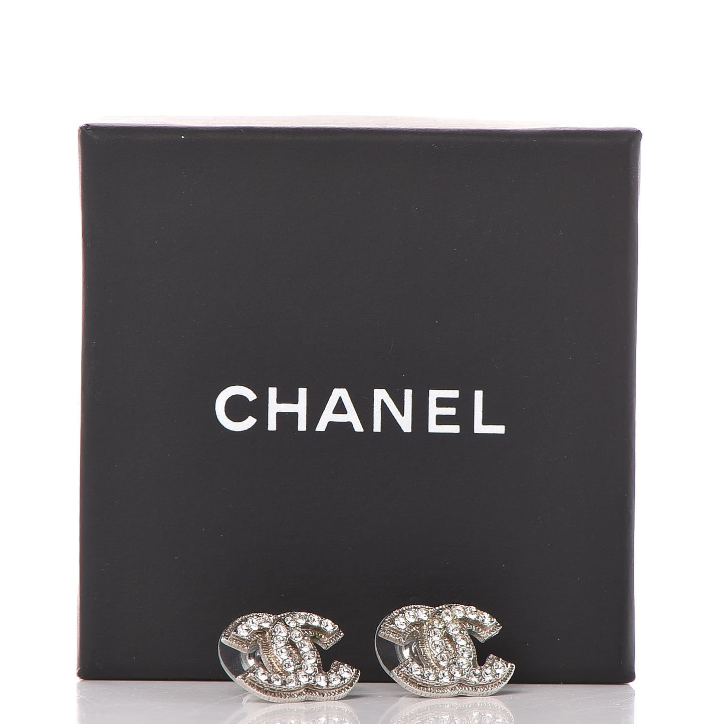 Crystal CC Earrings Silver
