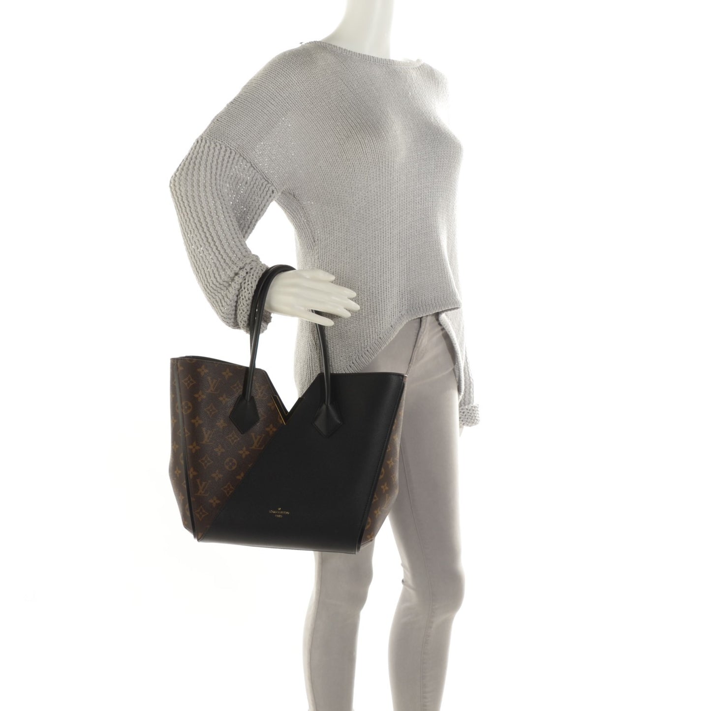 Calfskin Monogram Kimono Tote Black